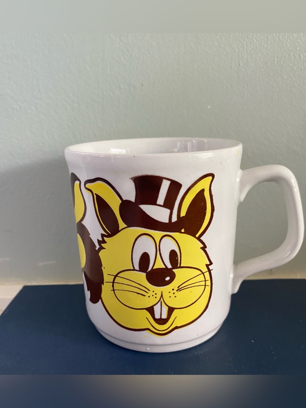 Mug Cartoon Bunny Wolf Characters Cartwright's Of England Wolf and Rabbit Design